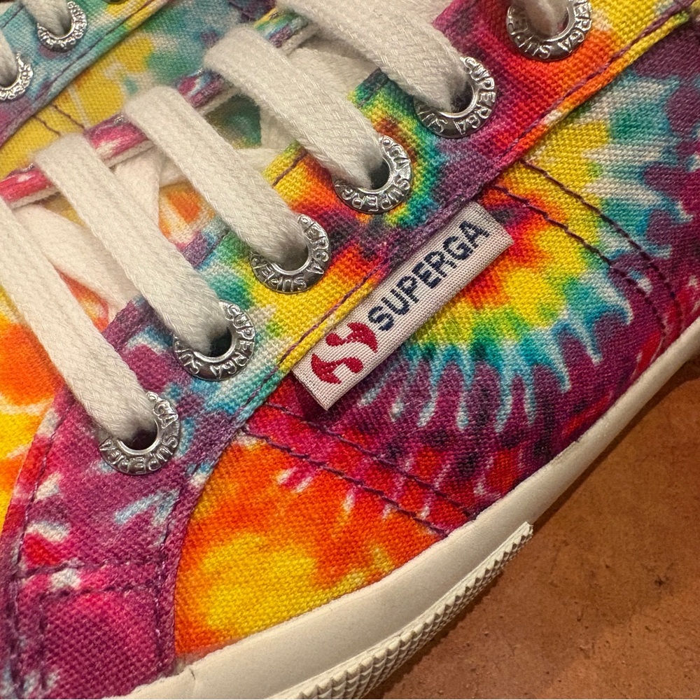 Superga Tie-Dye Canvas Sneakers - Rainbow, Women’s Size EU39 (US 8/8.5)